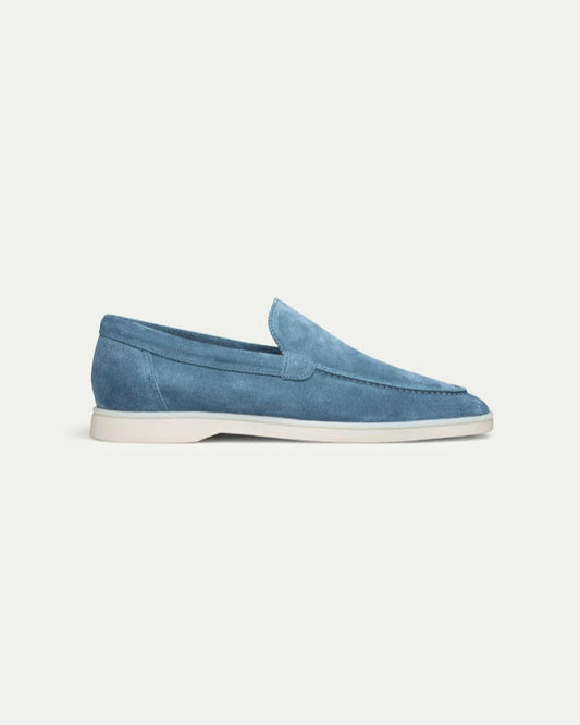 Moccasin Miller in Suede - Ocean Blue