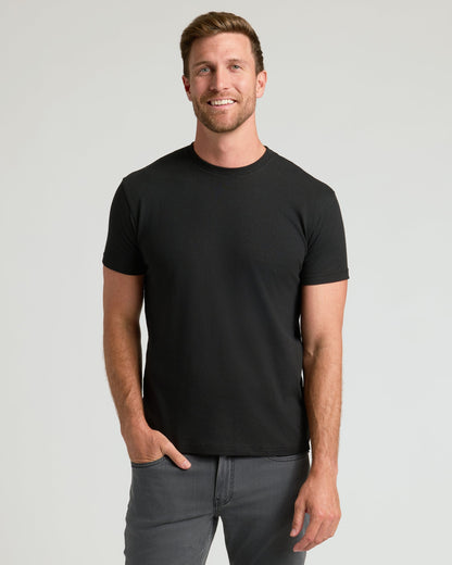 3-Pack of Black Crew Neck T-Shirts