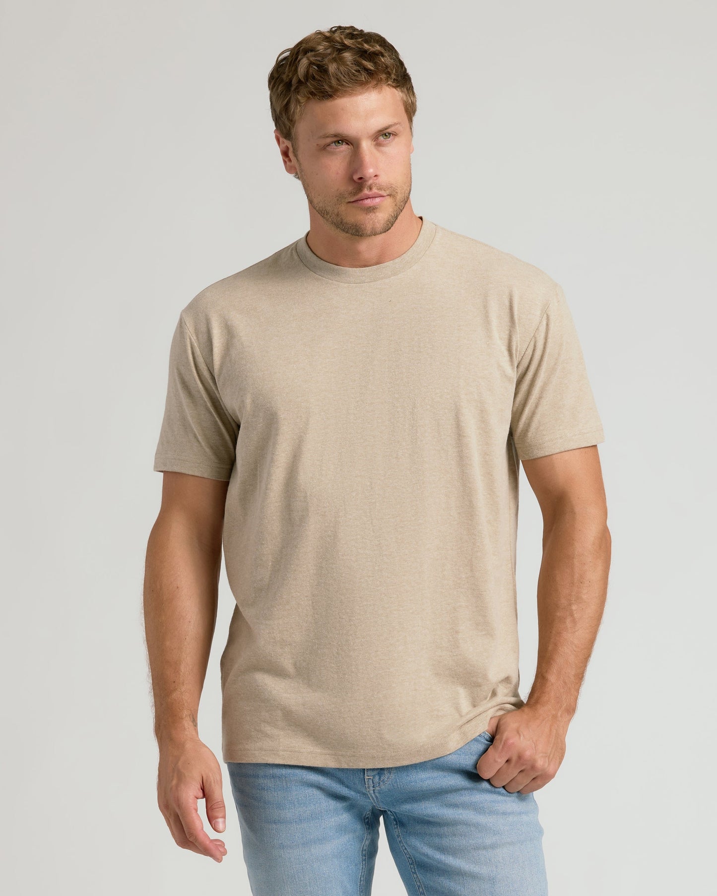 Set of 6 Pima Cotton Crew Neck T-Shirts
