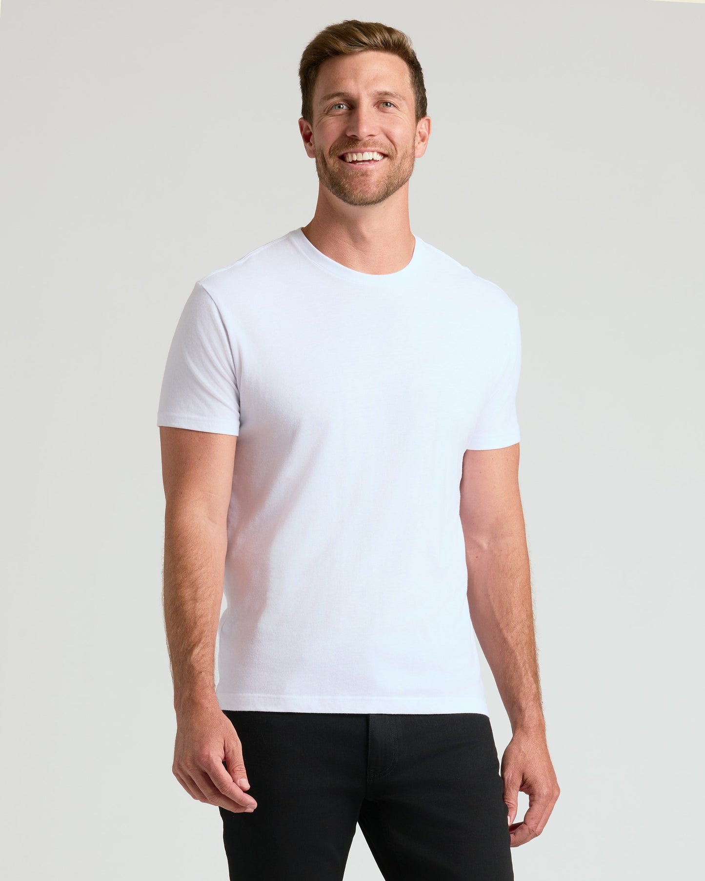 Set of 3 Round Neck T-Shirts - White