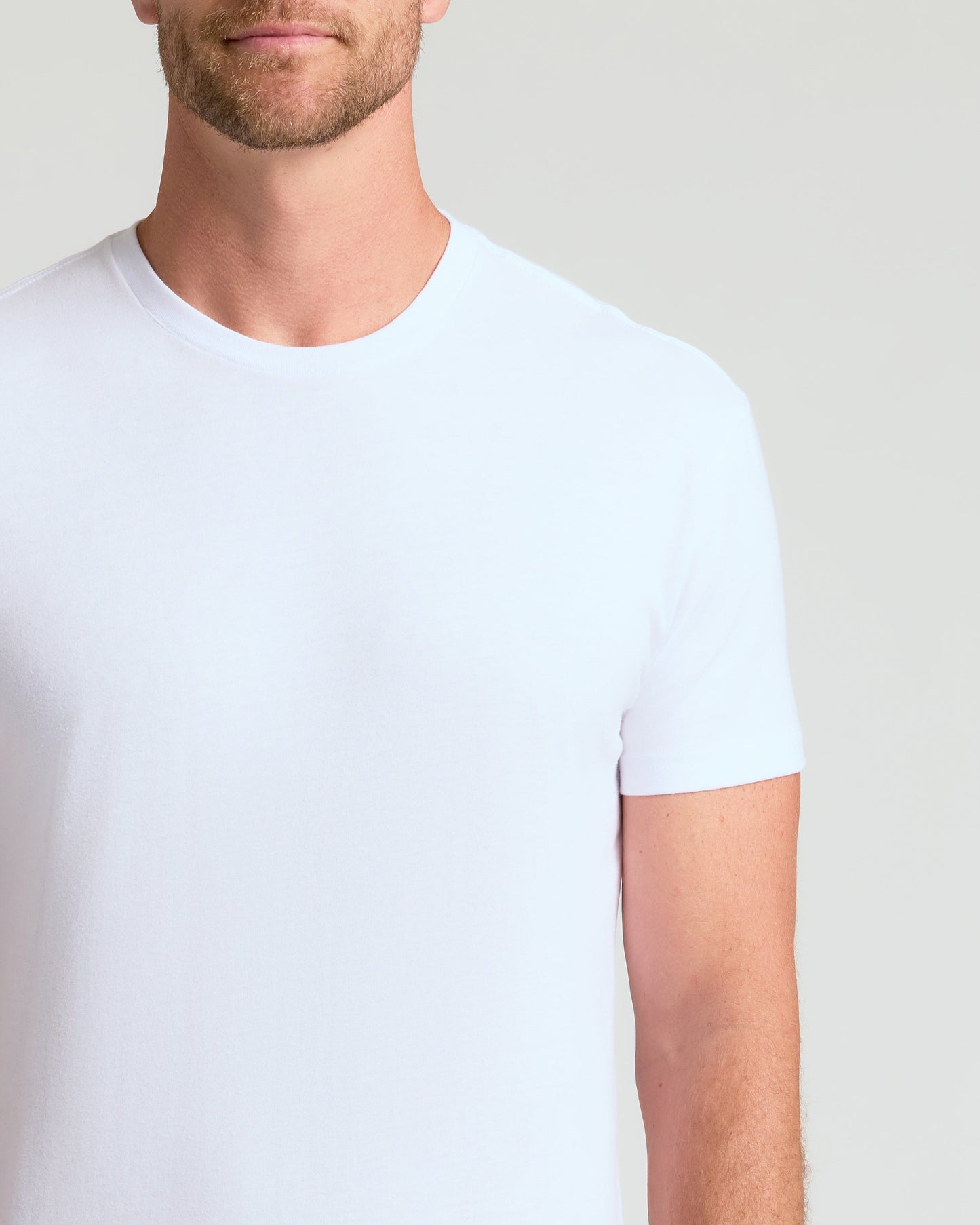 Set of 3 Round Neck T-Shirts - White