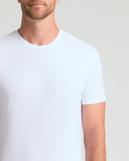 Set of 3 Round Neck T-Shirts - White