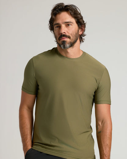 Classic Round Neck T-Shirt - Military Green