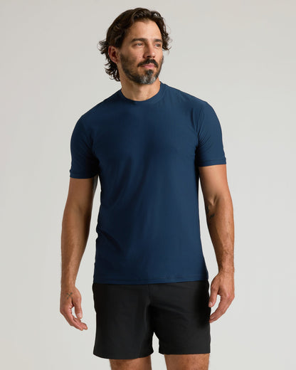 Classic Round Neck T-Shirt - Navy Blue