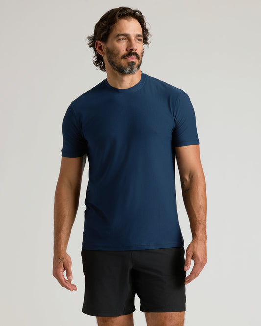 Classic Round Neck T-Shirt - Navy Blue
