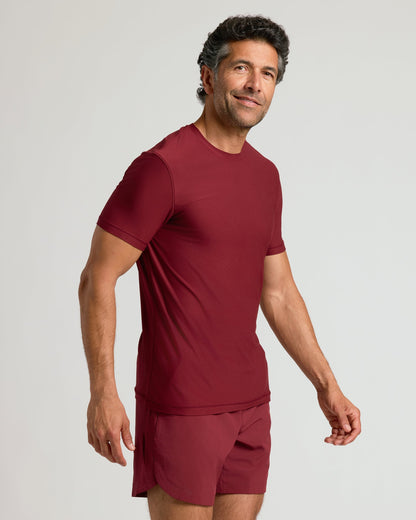 Classic Round Neck T-Shirt - Wine