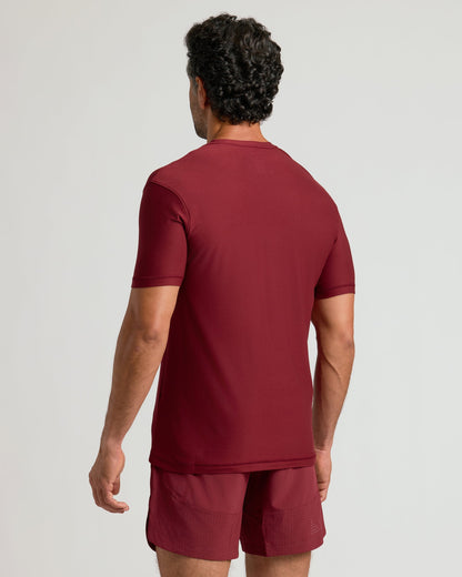 Classic Round Neck T-Shirt - Wine