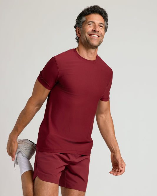 Classic Round Neck T-Shirt - Wine