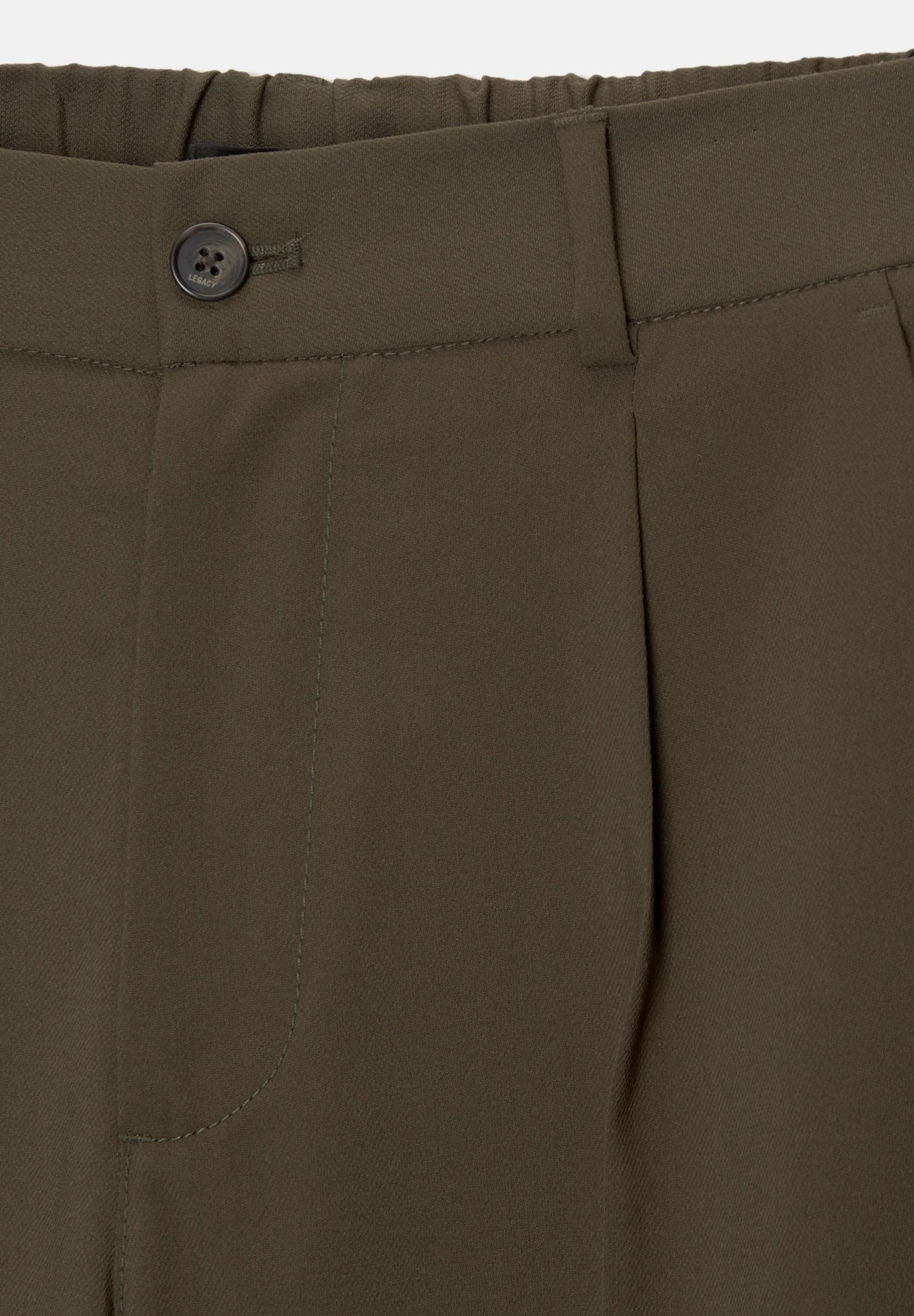Wide Fit Casual Trousers - Khaki