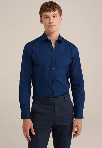 Classic Tailored Men's Dress Shirt - Blue