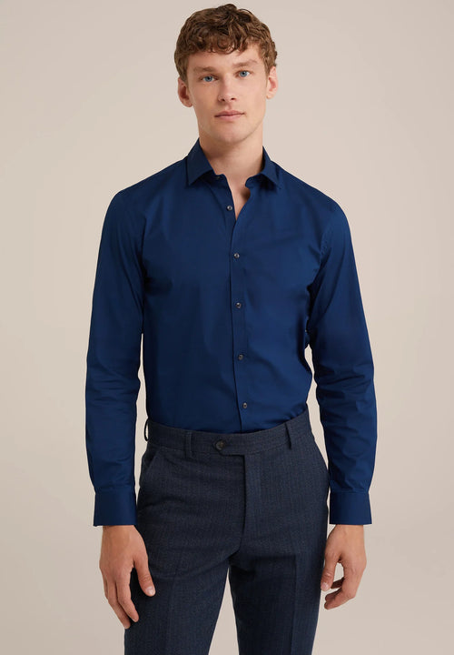 Classic Tailored Men's Dress Shirt - Blue