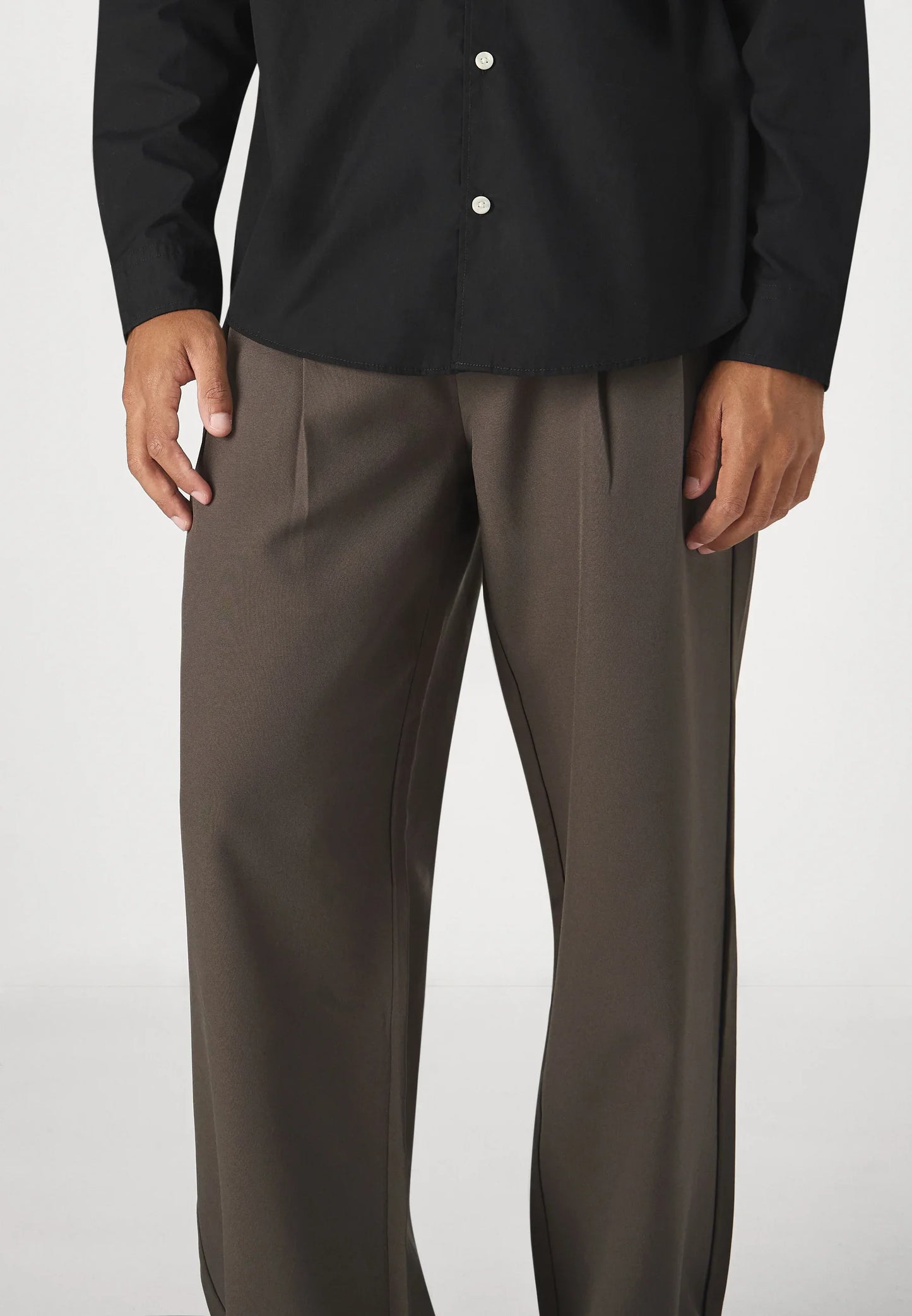 Men's Premium Fit Tailored Trousers - Brown
