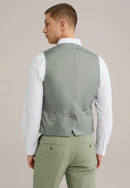 Men's Regular Fit Tailored Waistcoat - Light Green