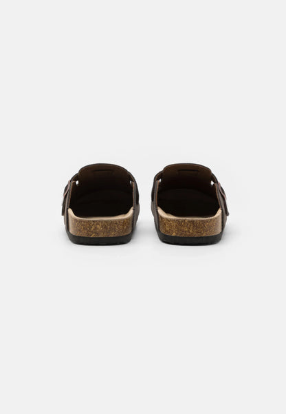 Men's Suede Sandals - Dark Brown