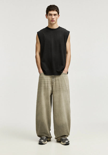 Basic Round Neck Vest - Black