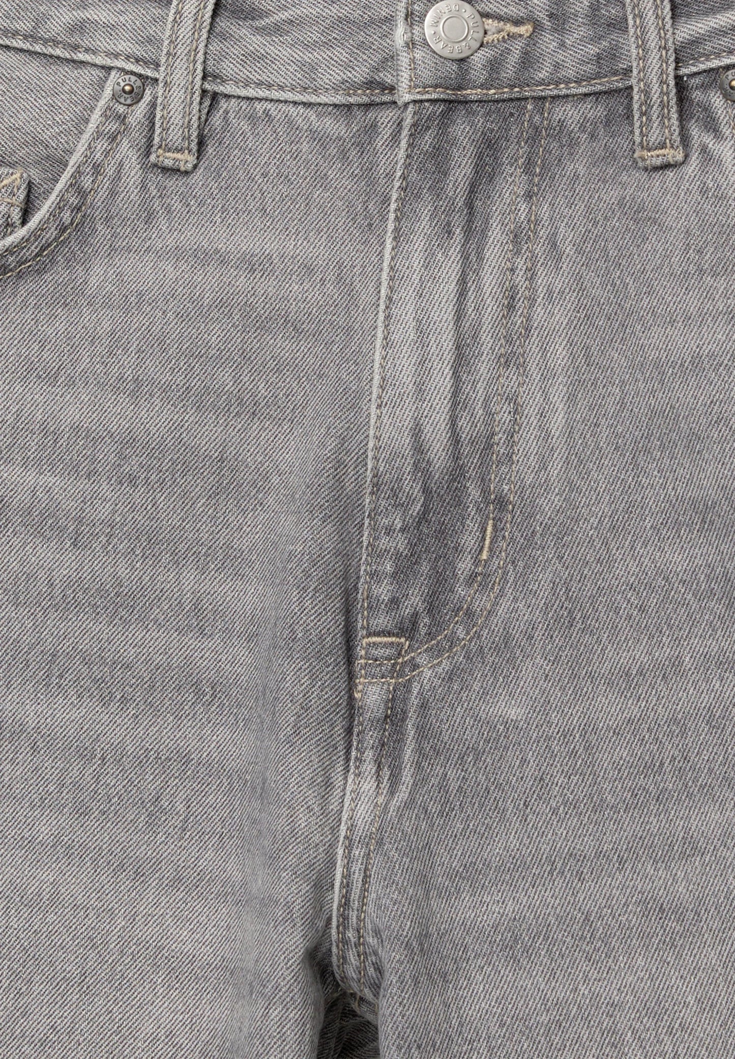 Straight Leg Denim Shorts - Dark Grey