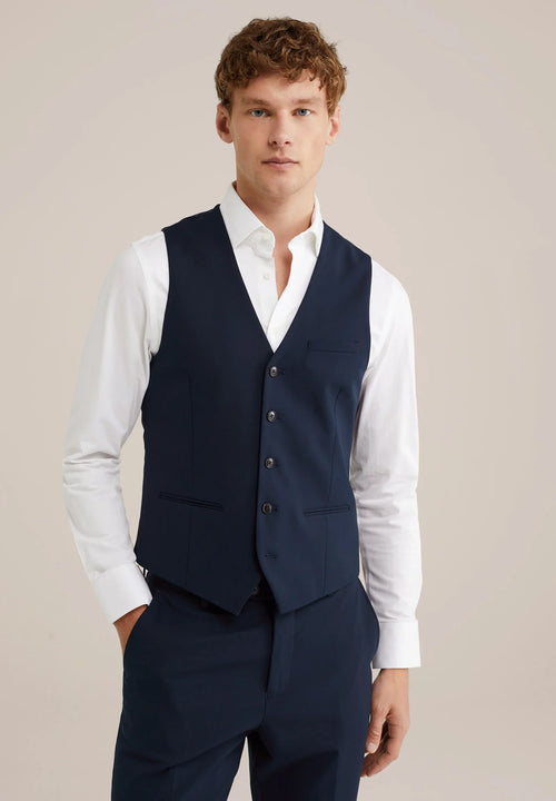 Men's Regular Fit Tailored Waistcoat - Navy Blue