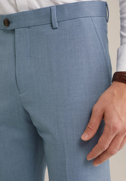 Regular Fit Tailored Trousers - Light Blue