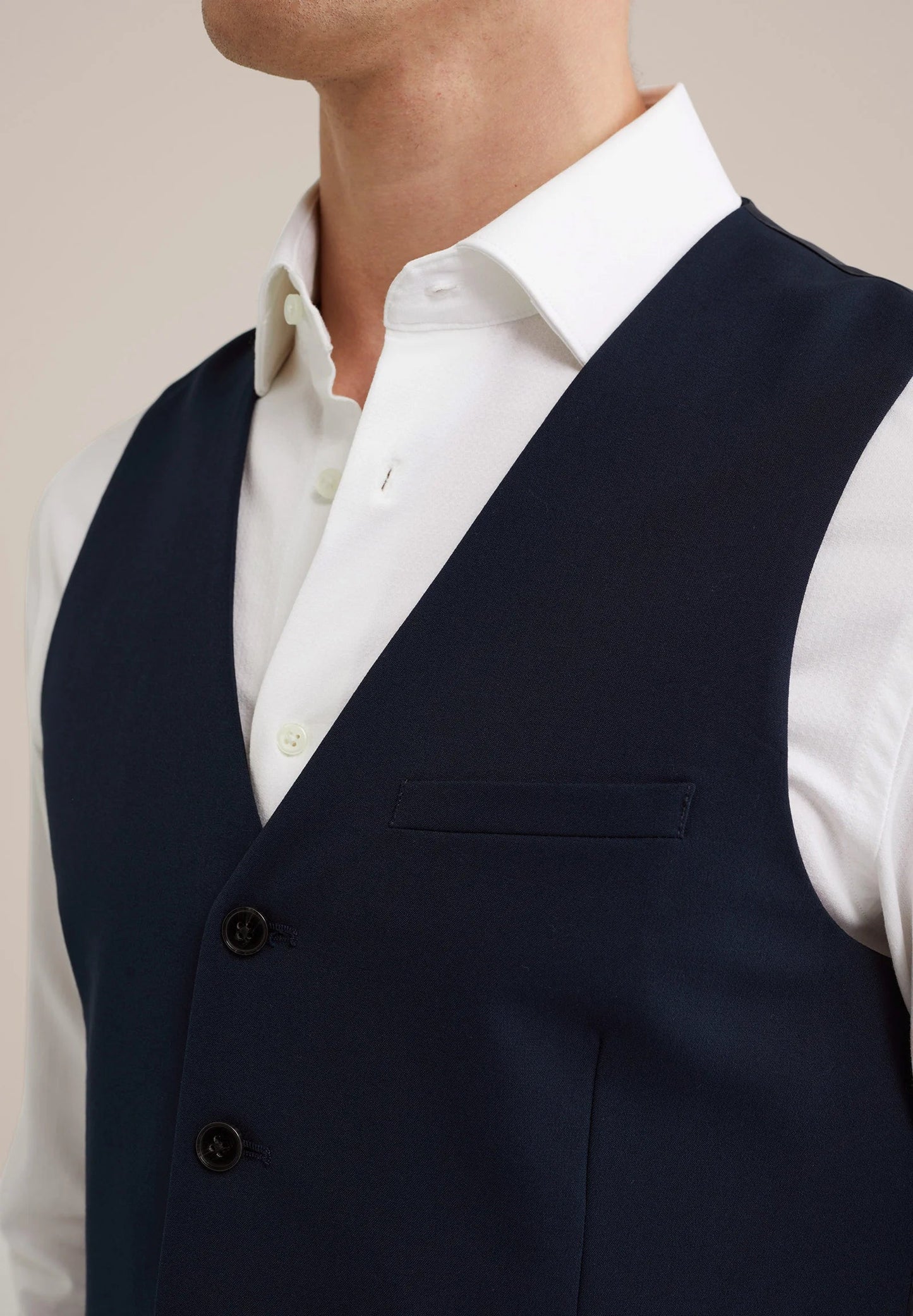Men's Regular Fit Tailored Waistcoat - Navy Blue