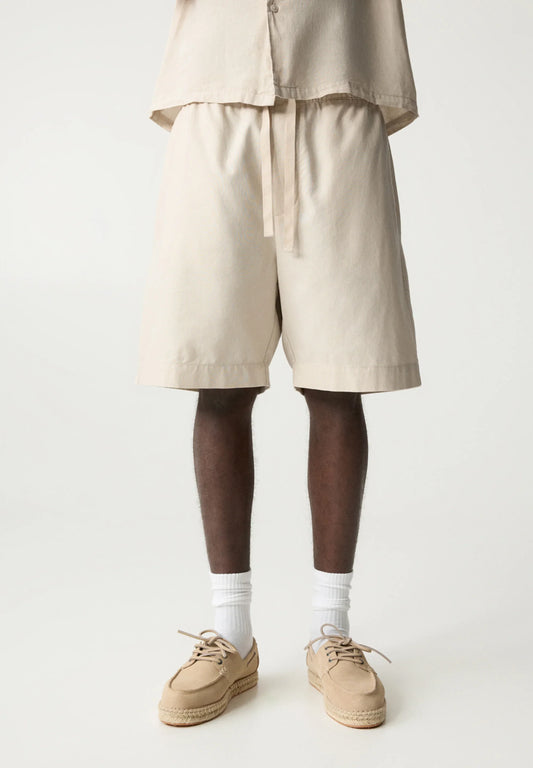 Linen Shorts - Beige