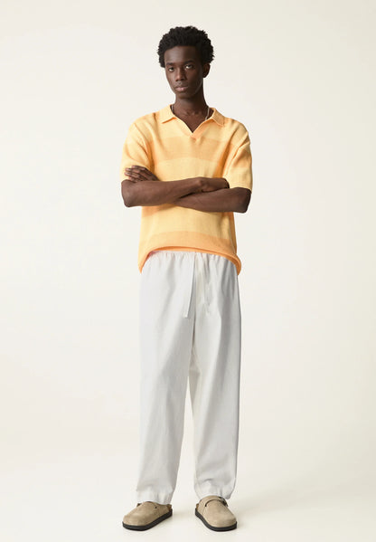 Blend Linen Trousers - White