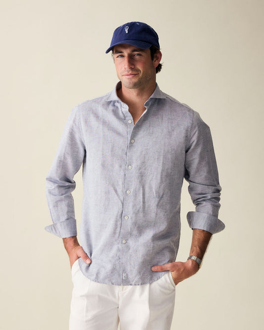 Classic Linen Shirt - Grey