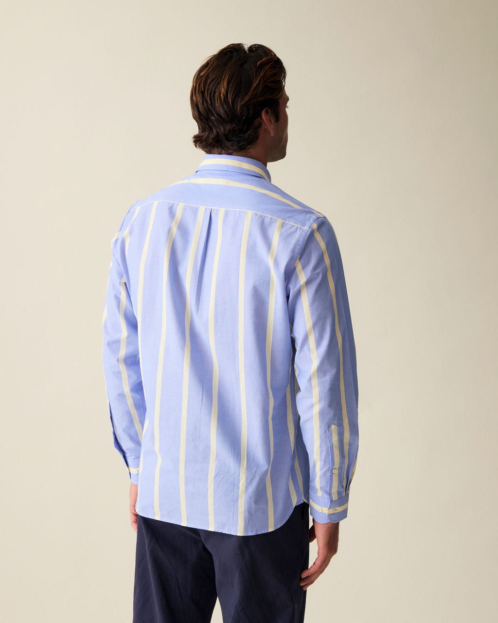 Striped Chambray Shirt - Blue