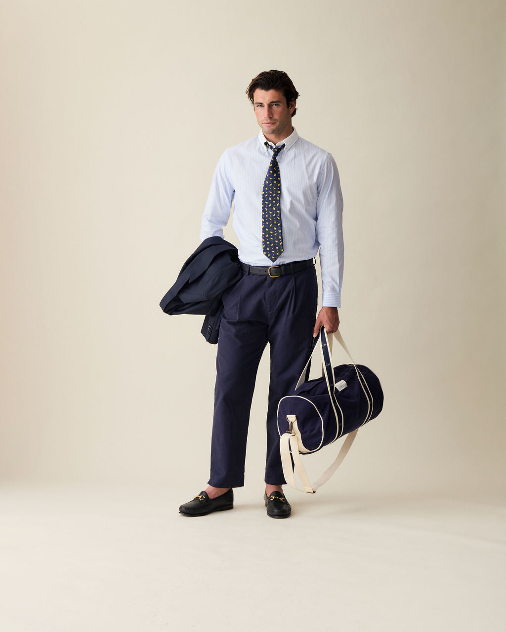 Striped Cotton Shirt - Light Blue