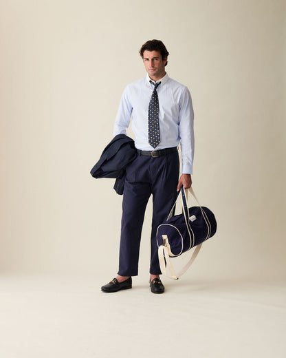 Striped Cotton Shirt - Light Blue