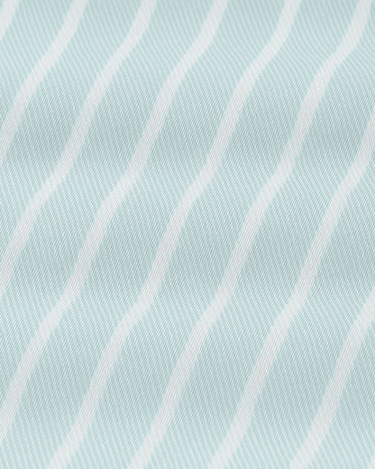 Striped Cotton Dress Shirt - Pistachio Green