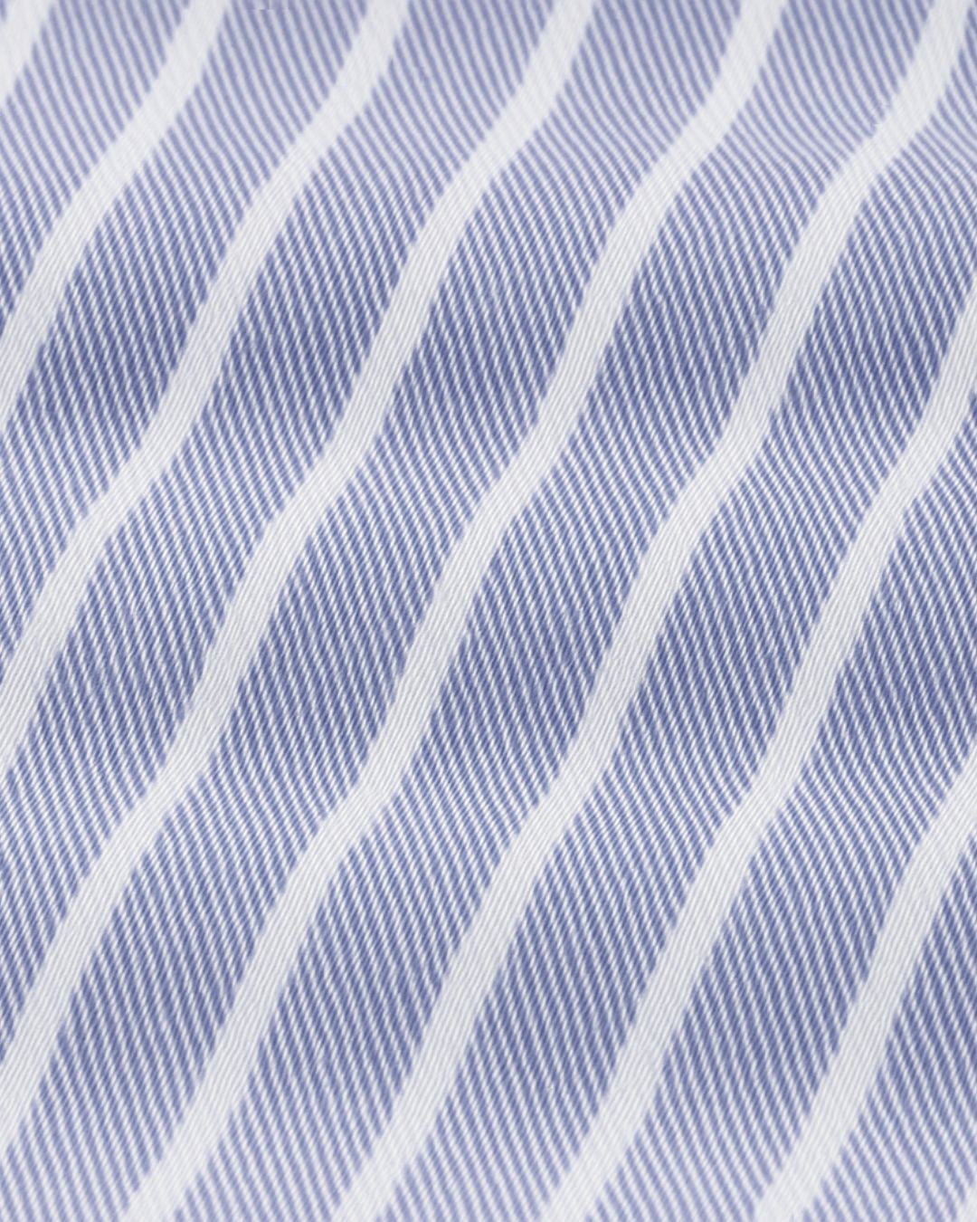 Striped Cotton Dress Shirt - Blue