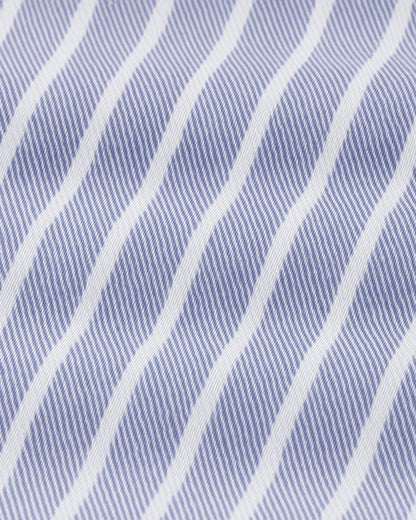 Striped Cotton Dress Shirt - Blue