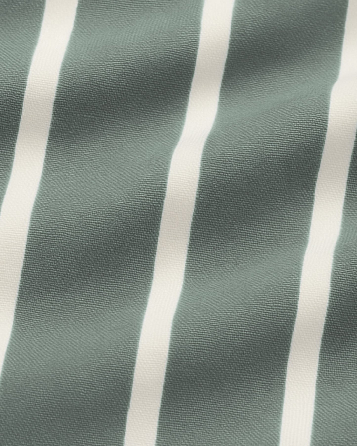 Striped Chambray Shirt - Olive Green