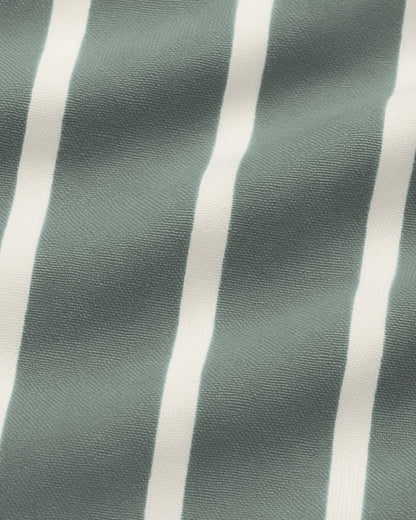Striped Chambray Shirt - Olive Green