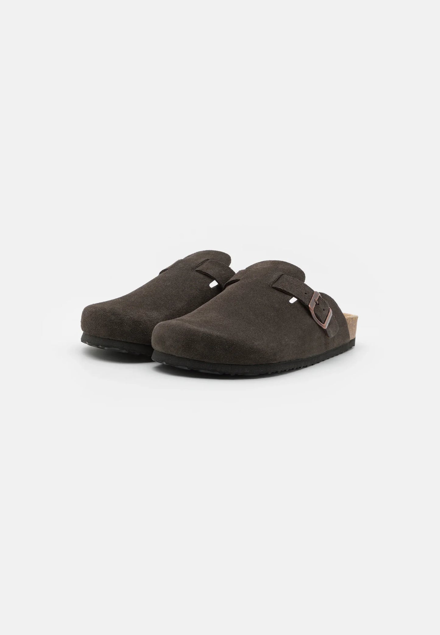 Men's Suede Sandals - Dark Brown