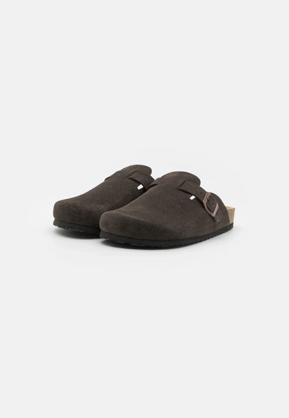 Men's Suede Sandals - Dark Brown