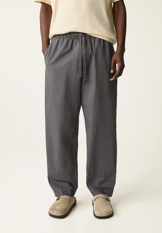 Blend Linen Trousers - Dark Grey