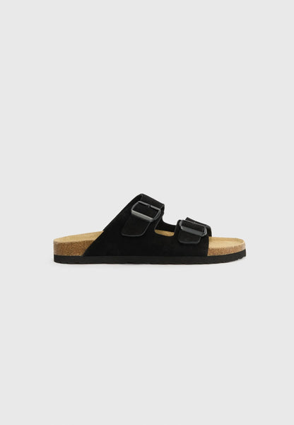 Rully Leather Sandals - Black