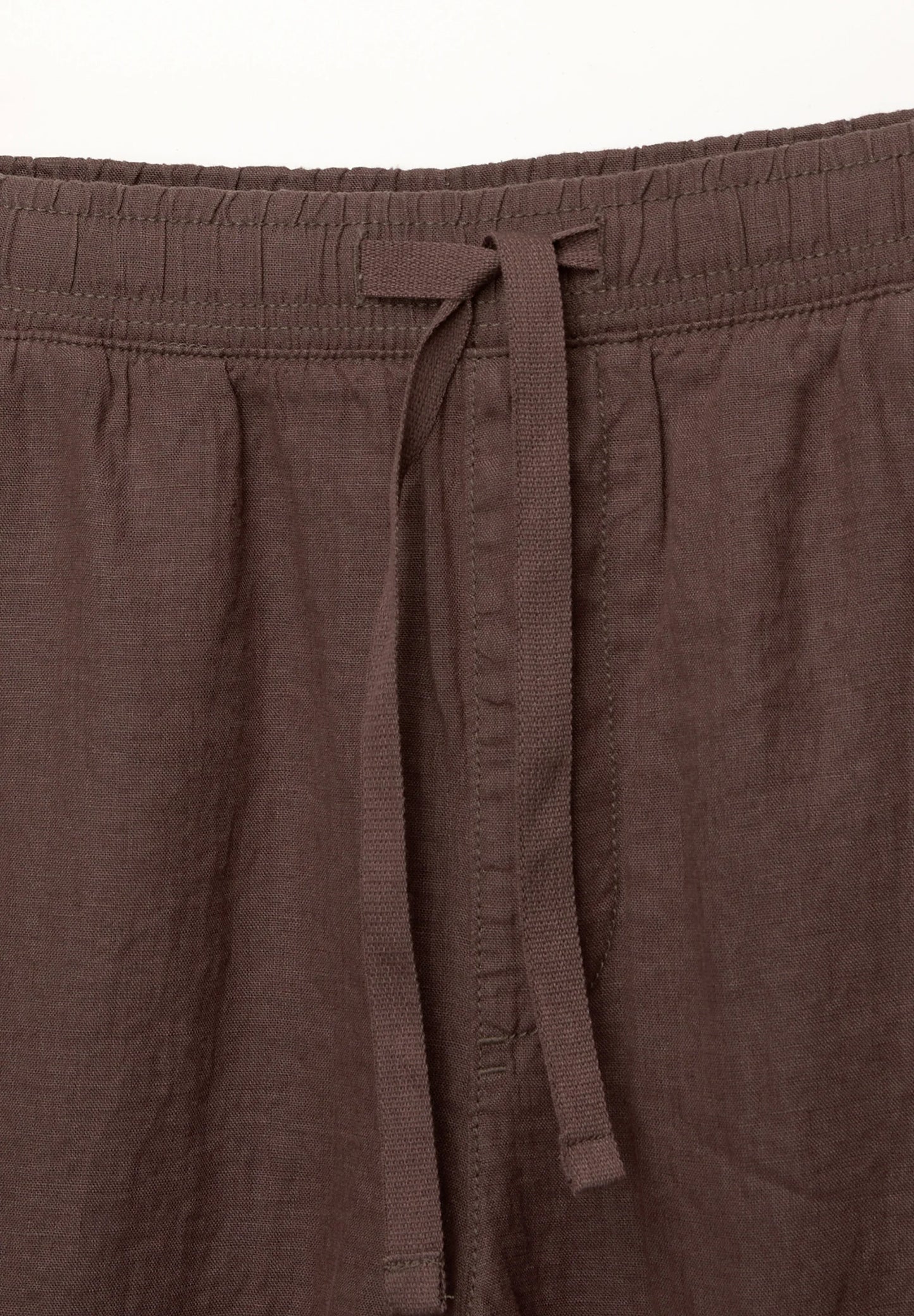 Blend Linen Trousers - Brown