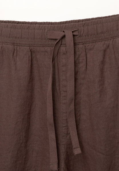 Blend Linen Trousers - Brown