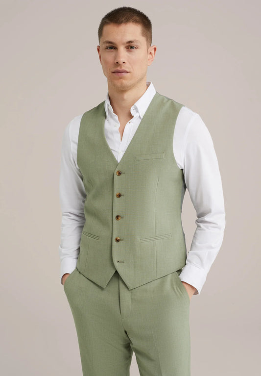 Men's Regular Fit Tailored Waistcoat - Light Green