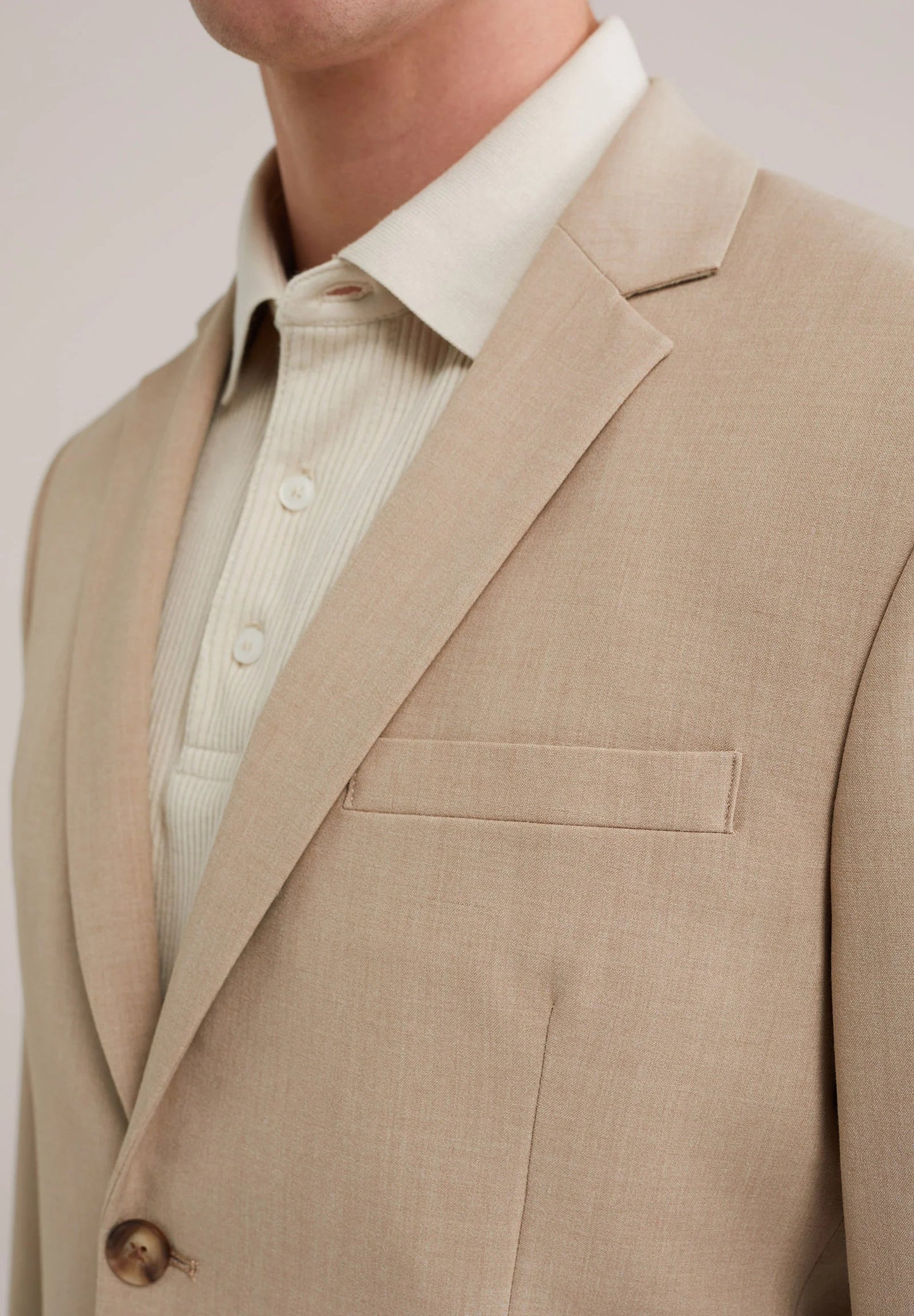 Men's Regular Fit Tailored Blazer - Beige