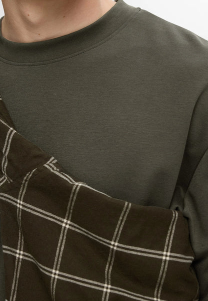 Men's Basic Oversized Crew Neck T-Shirt - Green