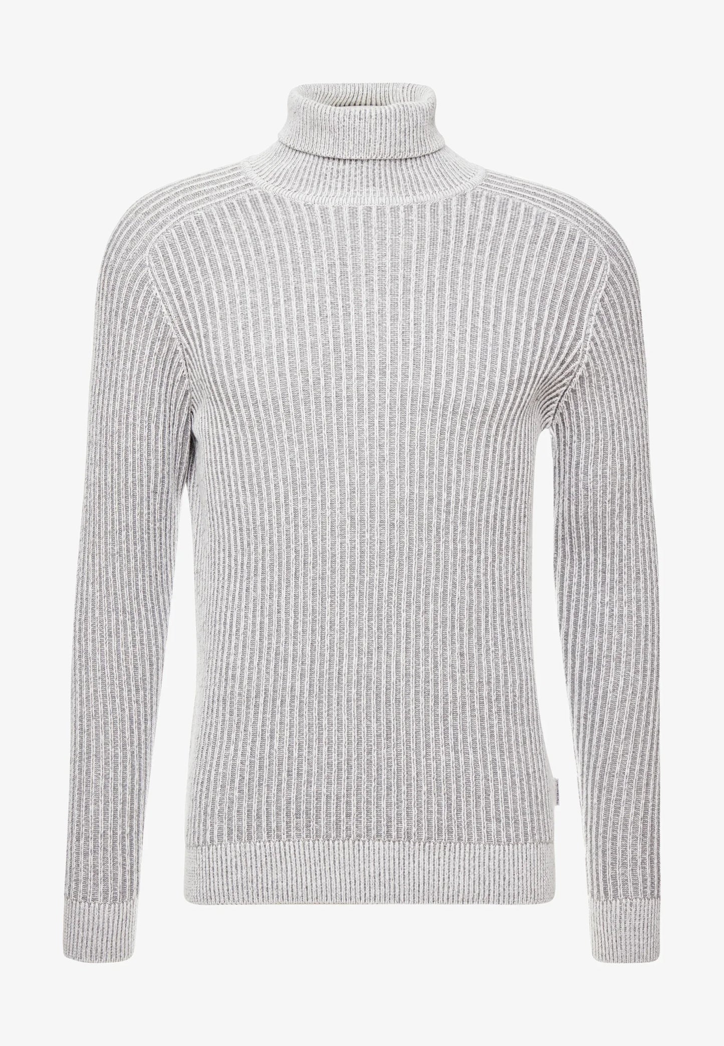 High Neck Wool Jumper - Grey