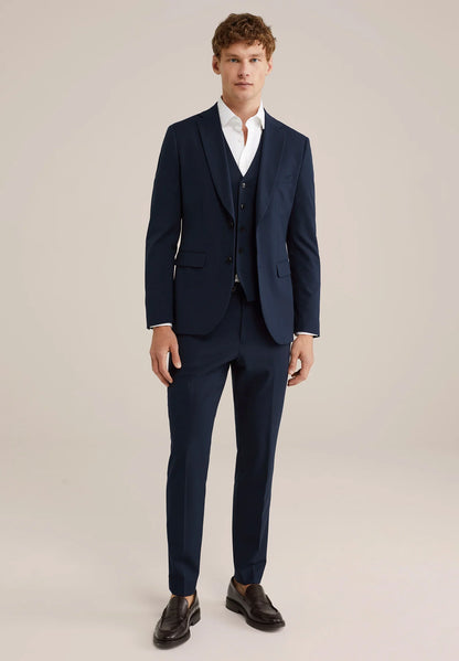 Men's Regular Fit Tailored Waistcoat - Navy Blue