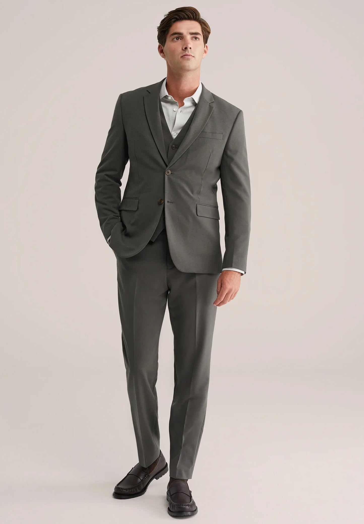 Men's Regular Fit Tailored Blazer - Dark Grey