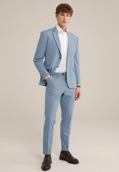 Regular Fit Tailored Trousers - Light Blue