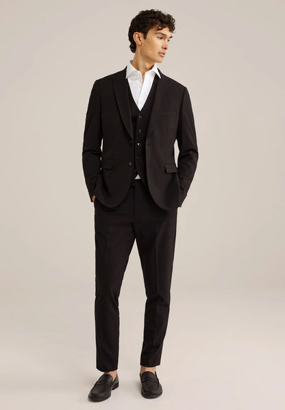 Men's Regular Fit Tailored Waistcoat - Black