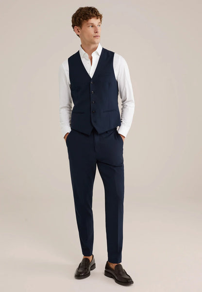 Men's Regular Fit Tailored Waistcoat - Navy Blue