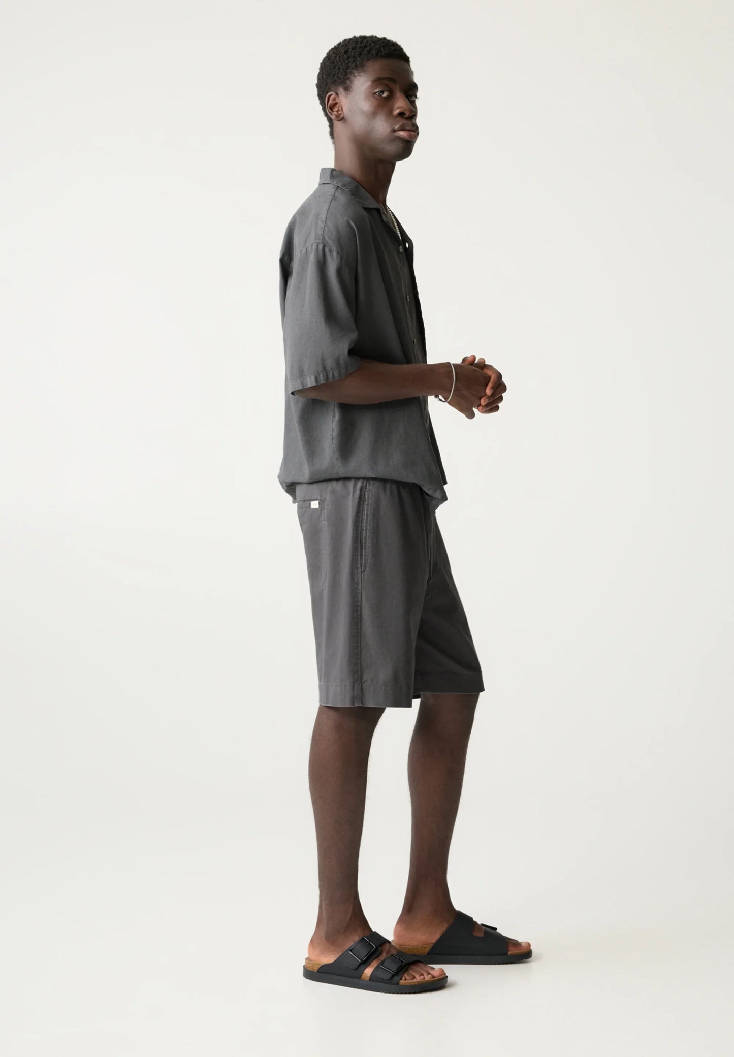 Linen Shorts - Dark Grey